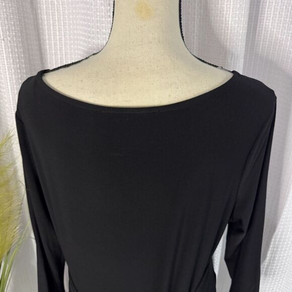 NEW Boston Proper XL Black Tie Back MIDI Dress Modest Traditional Workwear NWT - Picture 7 of 14